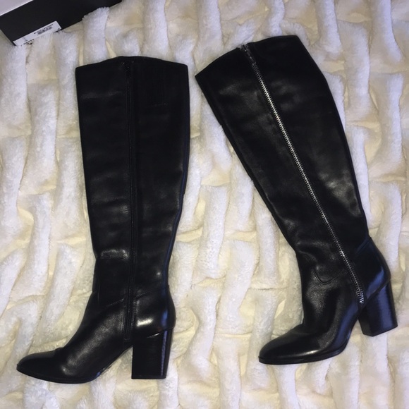 Nine West genuine leather Natty tall boots, Women’s 6.5M, black. New in box! - Picture 2 of 15